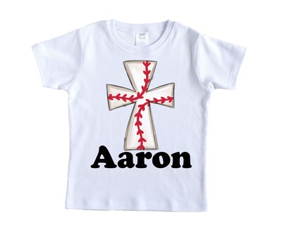 Baseball Cross Personalized Shirt - Short Sleeves - Long Sleeves - image1